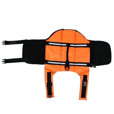 Masteelf Pet Life Vest for Swimming with Reflective Strips and Quick Release Buckles Orange