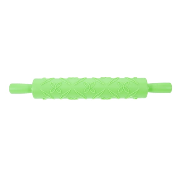 OFFIGAM Embossed Fondant Rolling Pin Plastic Cake Decorating Tool for Baking Pastry Dough and Cookie Designs