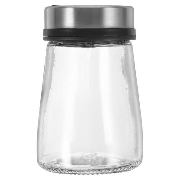 OFFIGAM Stainless Steel Lid Glass Salt and Pepper Shaker Multipurpose Condiment Jar for Kitchen and Dining