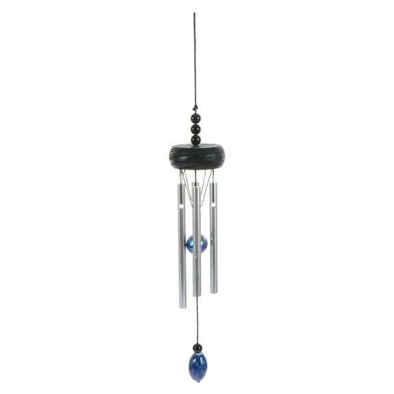 OFFIGAM Aluminum Tube Wind Chime Black Hanging Ornament for Garden Balcony Outdoor Patio Decor
