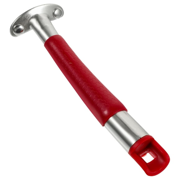 OFFIGAM Red Stainless Steel Pan Handle with Removable Pot Grip for Kitchen Cooking and Easy Handling