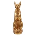 thumbnail image 1 of OFFIGAM Elegant Golden Cat Resin Sculpture for Home and Office Decor, Stylish Animal Figurine Decoration, 1 of 10