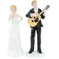thumbnail image 1 of Elegant Resin Bride and Groom Guitar Cake Topper Figurine Wedding Decoration in Assorted Colors for Romantic Celebrations, 1 of 10