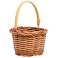thumbnail image 1 of Rhewides Woven Storage Egg Rattan Flower Gift Basket with Handle for DIY Crafts Desktop Decoration Light Brown 5cm, 1 of 10