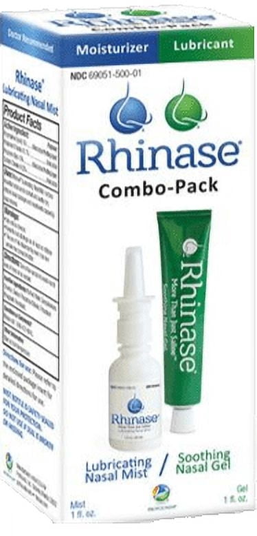 Rhinase Saline Nasal Spray & Gel Combo Pack for Sinus & Allergy Relief, 30 mL Each