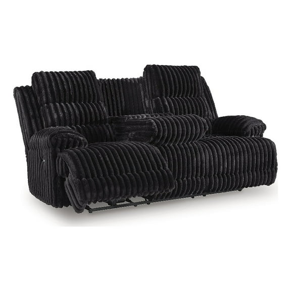 Signature Design by Ashley Higgesbee Black Power Reclining Sofa