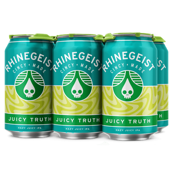 Rhinegeist Juicy Truth IPA 6 Pack beer: hop forward juicy-hazy IPA brewed in Cincinnati