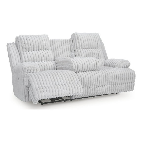 Signature Design by Ashley Higgesbee White Power Reclining Sofa