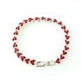 thumbnail image 1 of Rhinestone 4 pc Rhinestone Tennis Bracelets Platinum Alloy Heart Link Chain Bracelets for Woman 7-3/4 inch(19.8cm), 1 of 1
