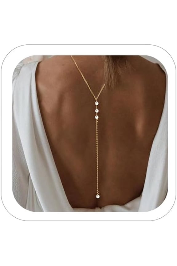 Rhinestone Back Chain for Backlesss Dress Crysatl Backdrop Gold Dainty Chain Women Bridal Wedding Back Necklace Summer Beach Body Jewelry[e0531]