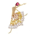 thumbnail image 1 of Rhinestone Ballet Dancer Brooches Fashion Crystal Tone Brooch Pins Elegant Dress Accessories Jewelry Wedding Christmas Valentine's Day Gifts, Red, 1 of 5