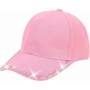 Rhinestone Baseball Cap Bling Stylish Baseball Caps for Women Adjustable Simple Hat Casual Travel Sun Hats 2025