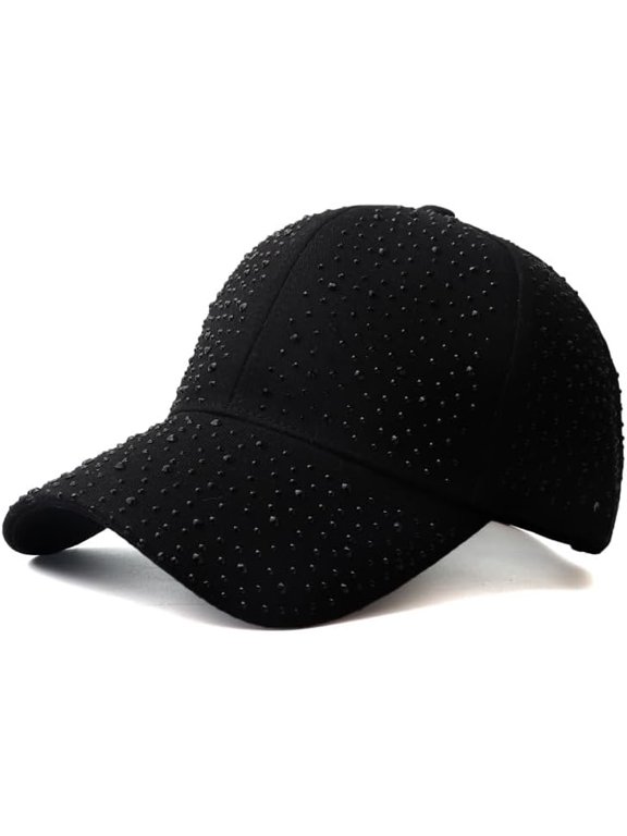 Rhinestone Baseball Caps Bling Hat, Bling Diamond Baseball Cap Sparkle Bling Sun Hat Fashion Adjustable Hip Hop Hat