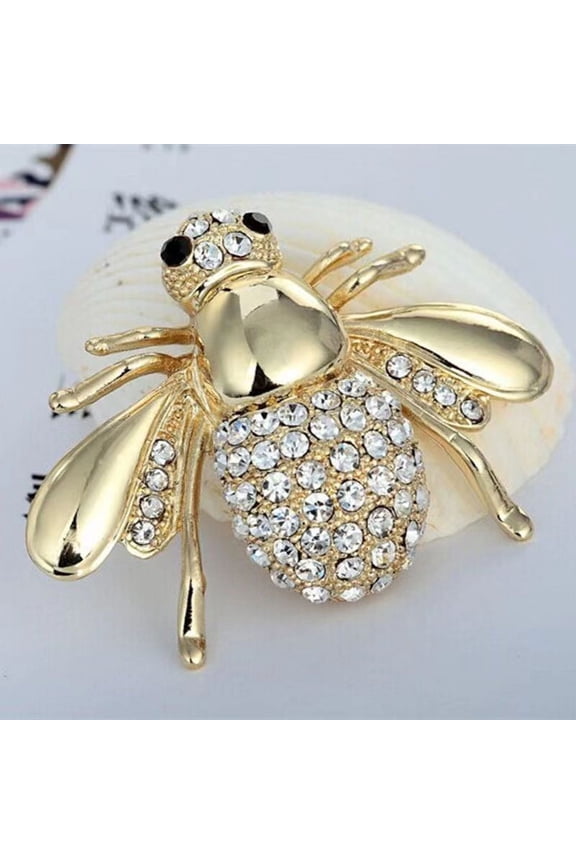 Rhinestone Bee Brooch Insect Animal Pin Badge Shawl Brooch Pin Women Jewelry Supplies