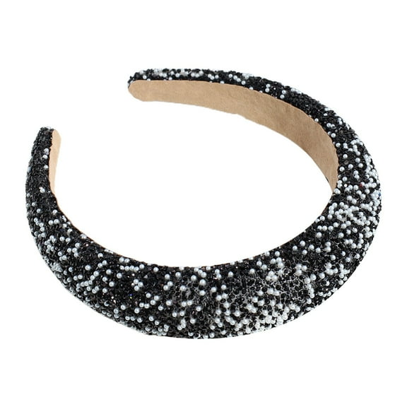 Rhinestone Bling Headband - Velvet, Padded & Non- - for Women, Girls, Parties & Festivals
