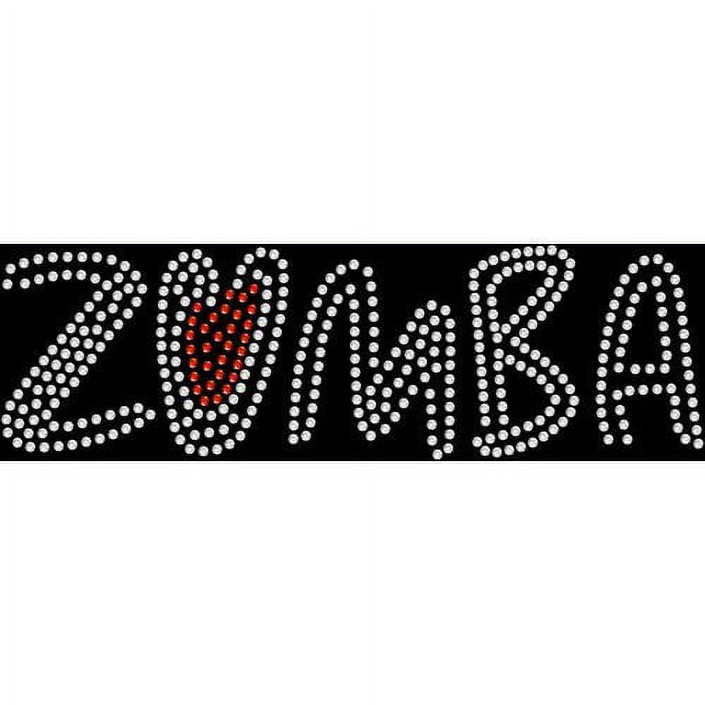 Rhinestone Bling Iron On Transfer DIY Zumba Dance Fitness