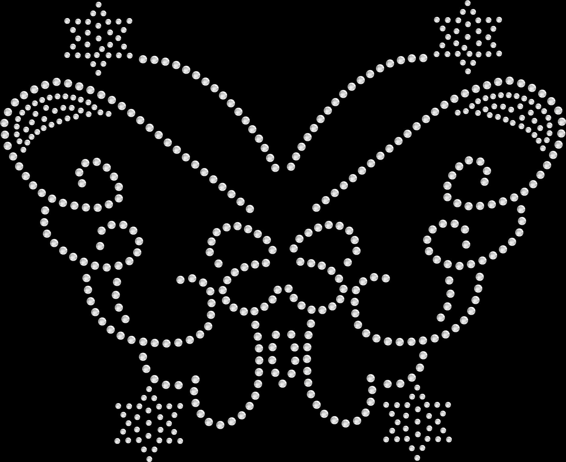 Rhinestone Bling Sparkle Iron On Transfer DIY Crystal Clear Butterfly ...