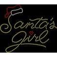 thumbnail image 1 of Rhinestone Bling Sparkle Iron On Transfer DIY Santas Girl Christmas Hat, 1 of 1