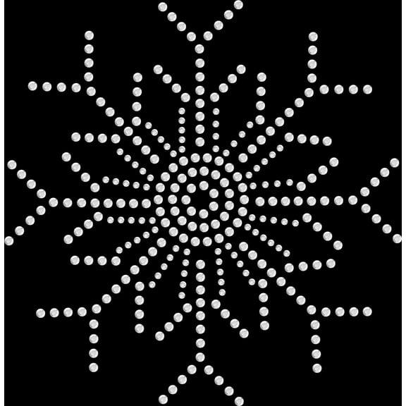 Rhinestone Bling Sparkle Iron On Transfer DIY Snowflake Winter Christmas Crystal