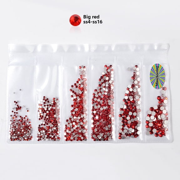 Rhinestone Bottoming Drill 6 Grid Nail Jewelry DIY Stick-on Crystals Material