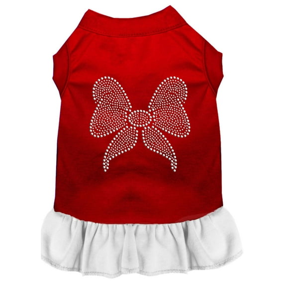 Pet Dog Cat Dress Rhinestone, "Bow"