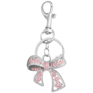Porte-clés Papillon Avec Pierres Roses Brillantes - Accessoire Handmade