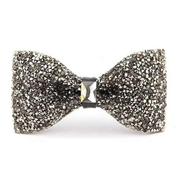 Rhinestone Bow Ties for Men Pre Tied Sequin Diamond Bowties with Adjustable Length - Party Banquet Wedding Bow Tie