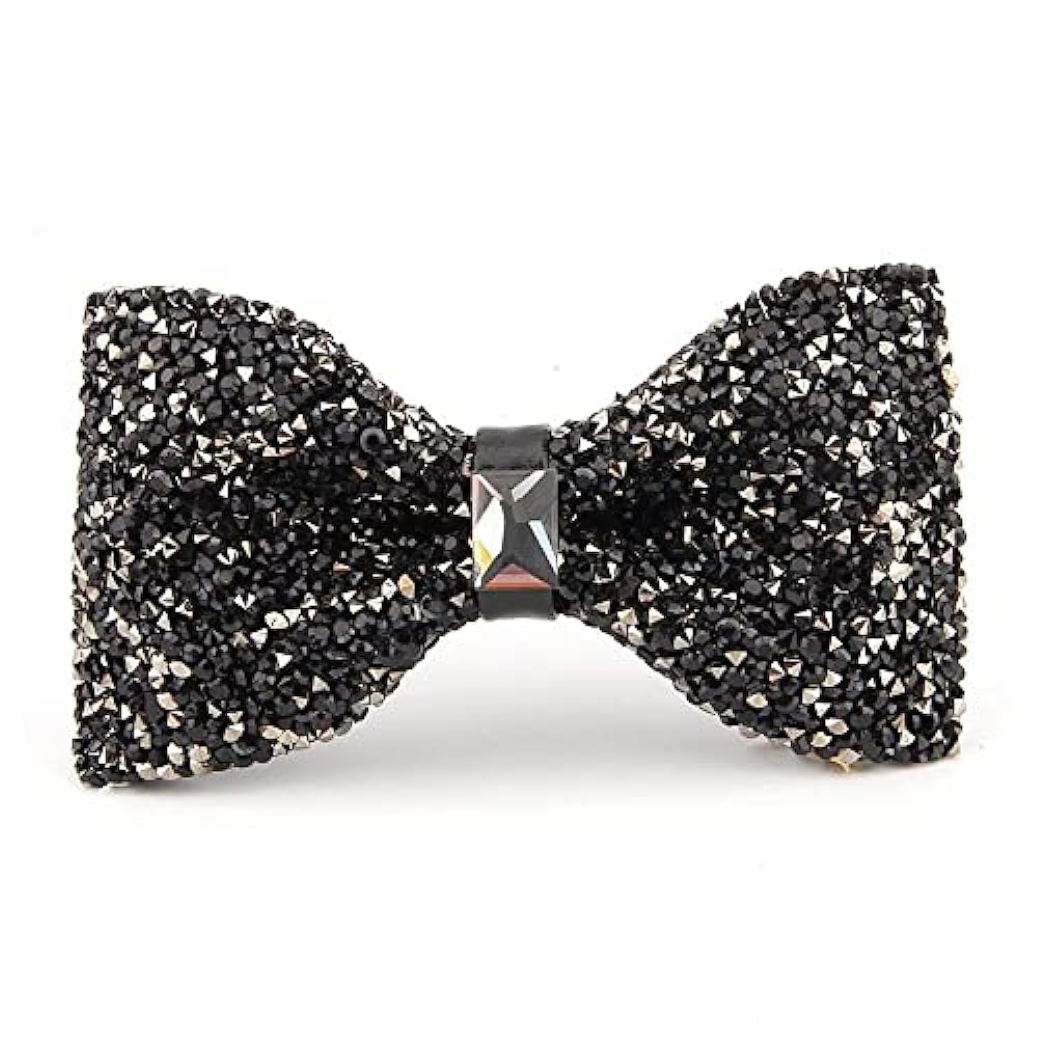 Rhinestone Bow Ties for Men Pre Tied Sequin Diamond Bowties with Adjustable Length Party