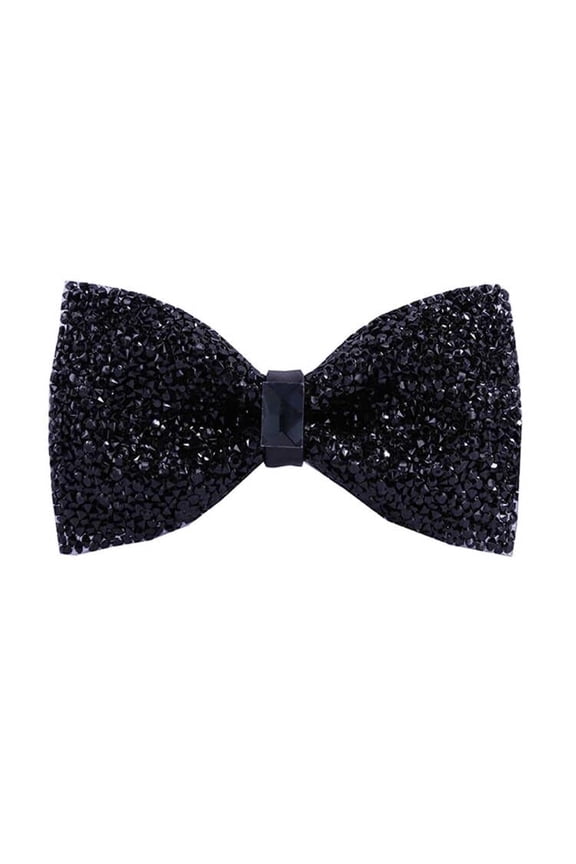 Rhinestone Bow Ties for Men Pre Tied Sequin Diamond Bowties with Adjustable Length - Party Banquet Wedding Bow Tie