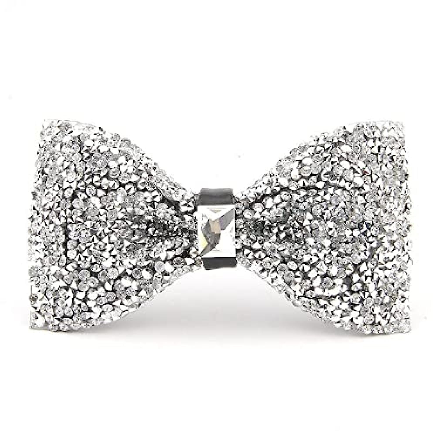 Rhinestone Bow Ties for Men Pre Tied Sequin Diamond Bowties with Adjustable Length Party