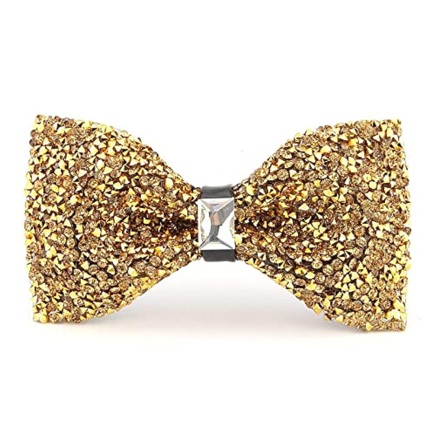 Rhinestone Bow Ties for Men Pre Tied Sequin Diamond Bowties with Adjustable Length Party