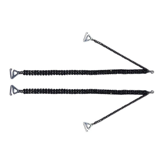 Rhinestone Bra Straps, Off Shoulder Underwear Straps, Metal Hook Fashion Nonslip Invisible Shoulder Strap for Bridal Wedding Dress, for Women Girls Black 2.2cm Hook