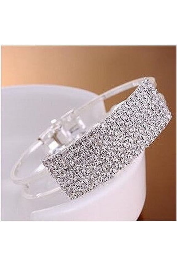 Rhinestone Bracelets: Alloy Multi-Row Inlay Velvet Finish Bracelets For Women, Sparkling Pearl Rhinestone Design, Secure Setting, Perfect For Gifts Or Special Occasions
