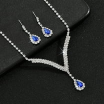 Rhinestone Bridal Wedding Jewelry Sets Gold Necklace Earrings Set Leaf Prom Formal Costume Jewelry Set for Women and Brides