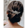 thumbnail image 1 of Rhinestone Bride Wedding Hair clip Silver Crystal Bridal Hair comb Sparkly Hair Piece Gem Hair Accessories for Women/Girls & Brides/Bridesmaids, 1 of 4