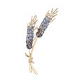 thumbnail image 1 of Rhinestone Brooch Lapel Pin Jewelry Decoration Womens Brooches Leaves Brooch Pin for Wedding Birthday Grandmother Gift Blue, 1 of 8