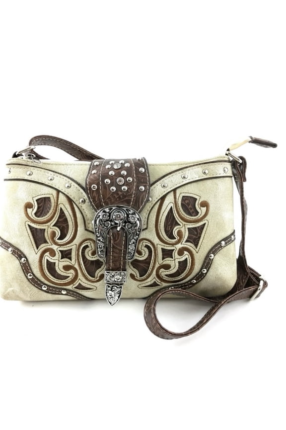 Rhinestone Buckle Branch Camouflage Womens Handbag Purse