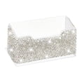 thumbnail image 1 of Rhinestone Business Card Holder Crystal Business Card Holders Bling Business Card Organizer Display Stand for Desktop Desk Office Exhibition, White, 1 of 6