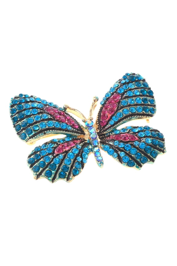 Rhinestone Butterfly Brooch