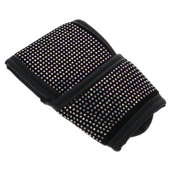 Bling Car Gear Shift Cover with Rhinestones and PU Material for Interior Enhancement Multi Color