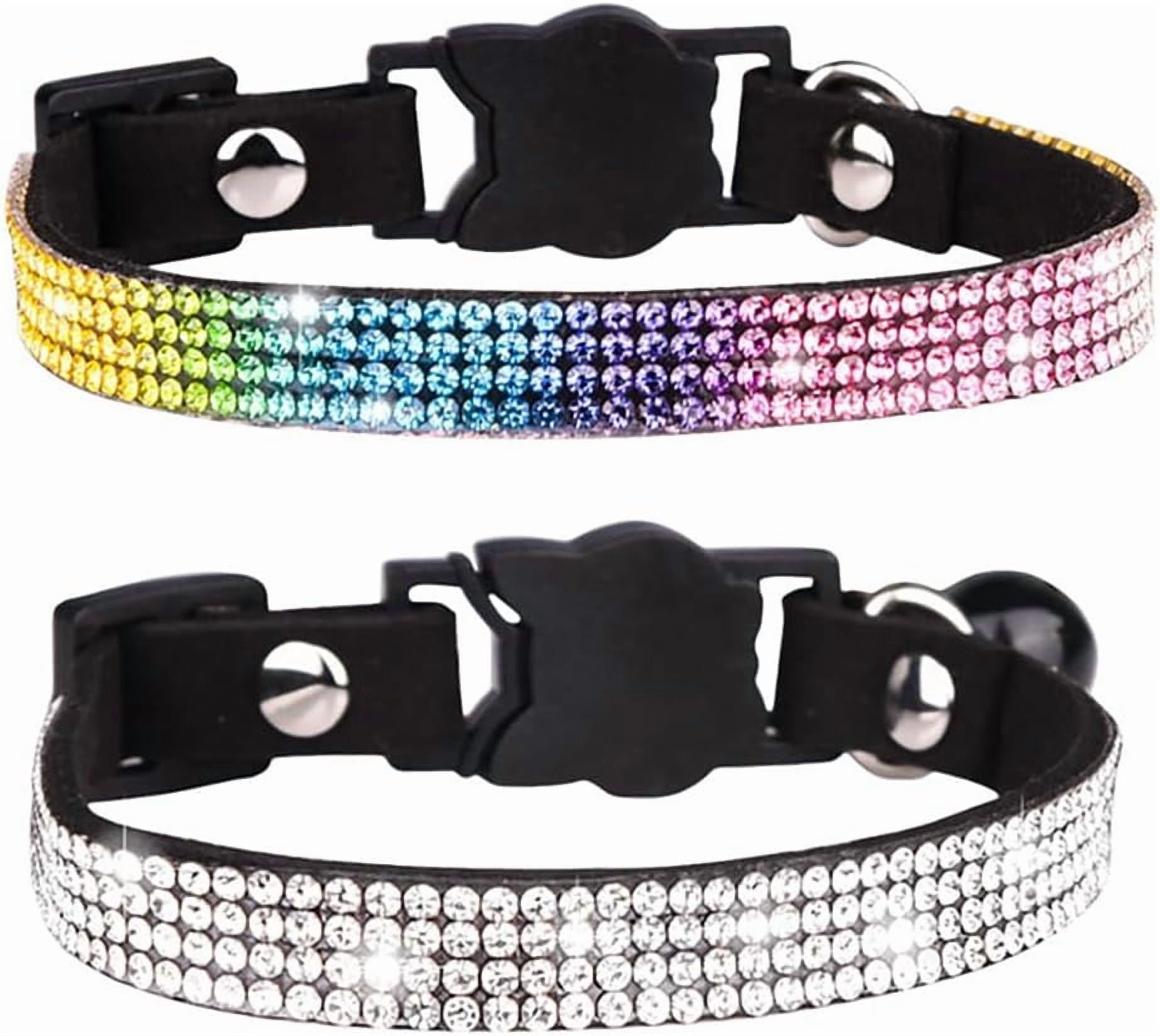 Rhinestone Cat Collar with Bells, 2Pack Breakaway Kitten Collars with — free download