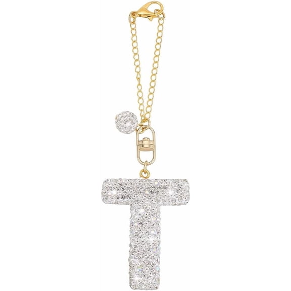 Rhinestone Charm Bag Charms Initial Pendant Alphabet Pendant Charm for Beach Bag Tote Corssbody Bag Party Dector 1pc