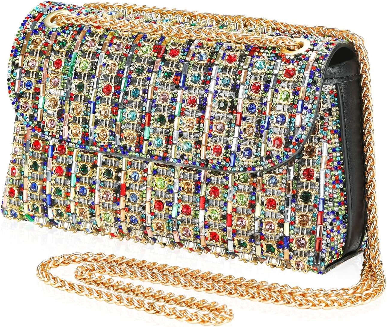 Rhinestone Clutch Purse Sparkling Silver Crystal Diamond Evening Bag