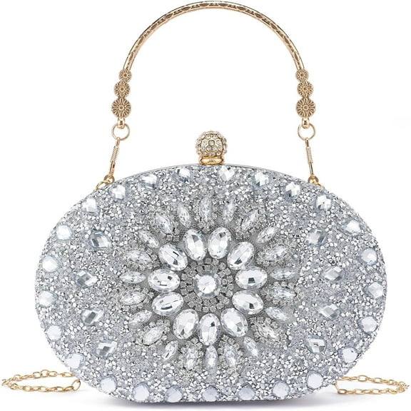 Rhinestone Clutch Purses For Women Evening Sparkly Clutch Crystal Diamond Bag For Party Weddings Formal Prom