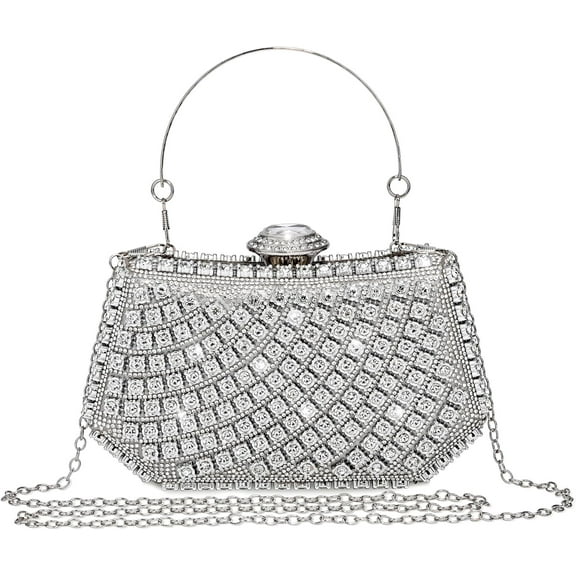 Rhinestone Clutch for Women Evening Bag Sparkly Glitter Purse for Bridal Wedding Party Crystal Handbag