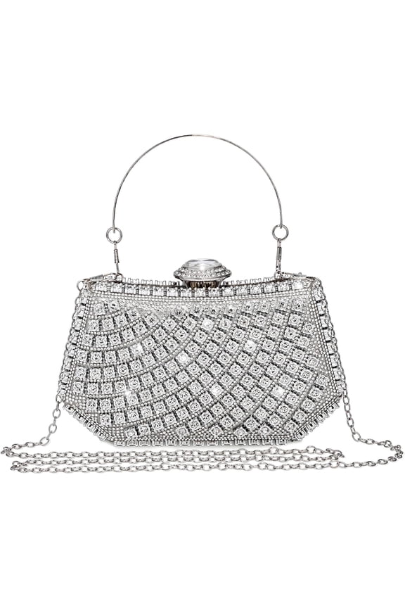 Rhinestone Clutch for Women Evening Bag Sparkly Glitter Purse for Bridal Wedding Party Crystal Handbag