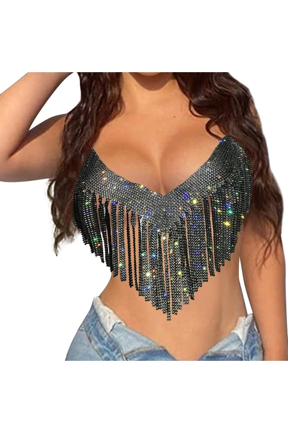 Rhinestone Crop Women 2022 Summer Top Corset Tops Night Club Party Fishnet Tank Top Hot Women Top 2xl Womens Tops plus Size Bar Tops for Women Top Women plus Size Camisole Women 3x Blouses Women
