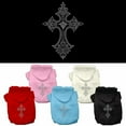 thumbnail image 1 of Pet, Dog  Cat Hoodie Rhinestone,, "Cross", 1 of 5