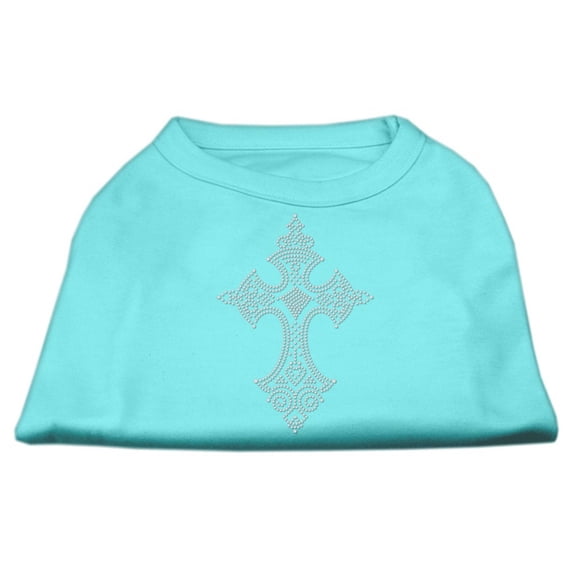 Rhinestone Cross Shirts Aqua L (14)