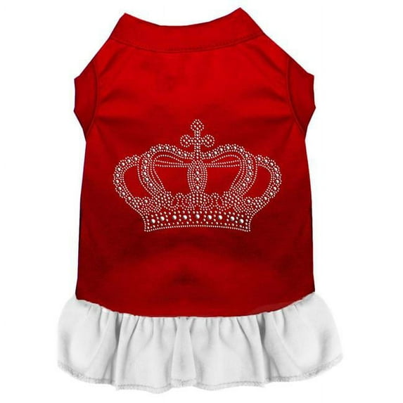 Rhinestone Crown Dress, Red with White - 3XL 20